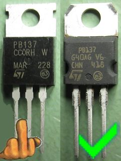 Vergleich zweier PB137 Transistoren