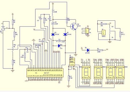 Schaltplan mit ICL7107 Display-Treiber