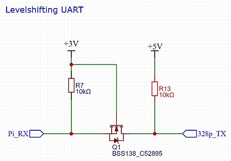Schaltplan für UART Levelshifting