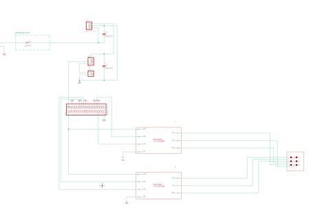 Schaltplan mit Kondensatoren und Waveshare TTL zu RS485 Modulen