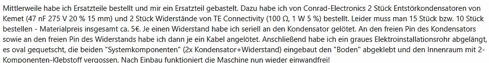 Textbeitrag aus einem Elektronikforum