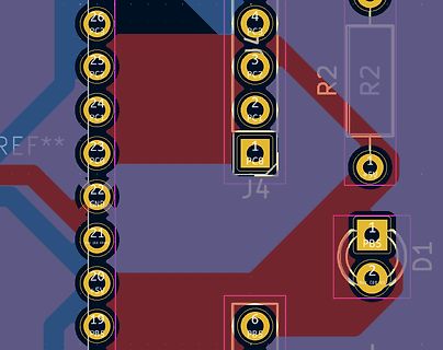 Ausschnitt eines PCB-Layouts