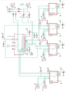 Schaltplan mit MAX485 Treibern und Mikrocontroller