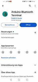 Google Play Store App-Seite Arduino Bluetooth Terminal