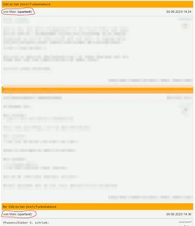 Screenshot eines Internetforums