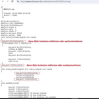 C++ Quellcode für AVR Mikrocontroller