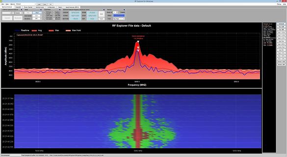 Screenshot der Software RF Explorer