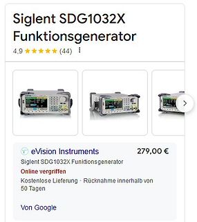Google Shopping Suchergebnis für Siglent Funktionsgenerator