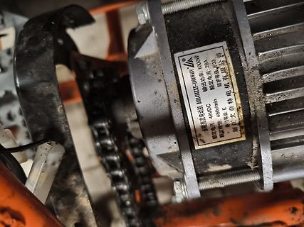 Typenschild eines Elektromotors