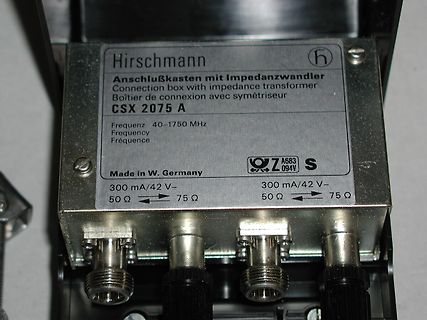 Hirschmann Anschlusskasten mit Impedanzwandler