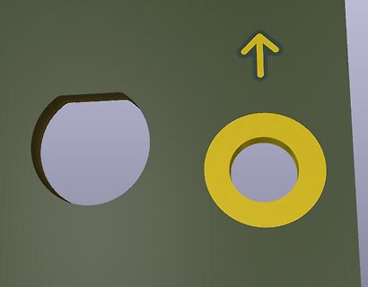 3D-Modell einer kreisförmigen Öffnung und eines Rings
