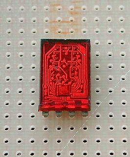 Rote LED auf Lochrasterplatine