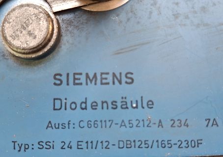 Siemens Diodensäule Typenbezeichnung