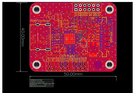 PCB-Layout einer LVDS-Konverter-Platine