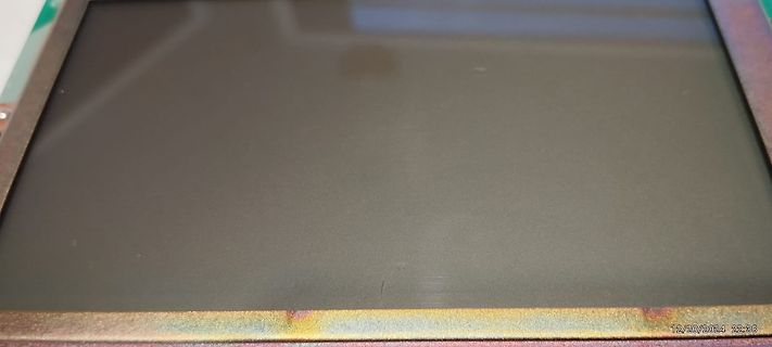 Abfotografierter dunkler Bildschirm oder Display