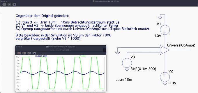 LTspice Simulation Schaltplan und Wellenform
