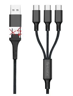 USB-Kabel mit falschem Stecker und 3-in-1 Kabel