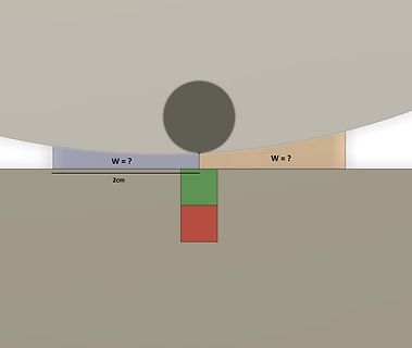 Geometrische Zeichnung mit Kreisen und Rechtecken