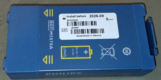 Philips Akku mit Etikett