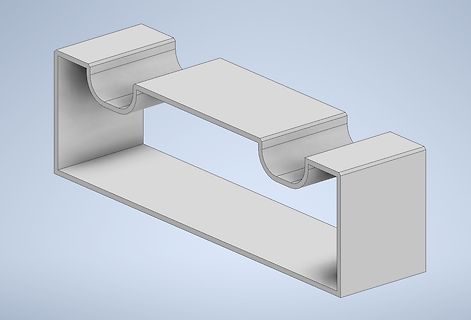 3D-CAD-Modell eines Metallprofils