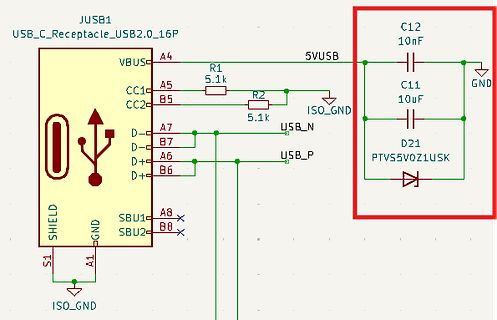 Schaltplan eines USB-C-Anschlusses