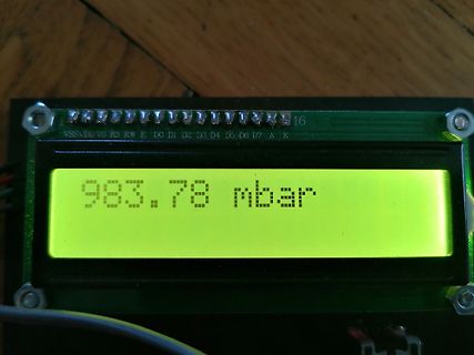 LCD-Display mit Luftdruckmesswert
