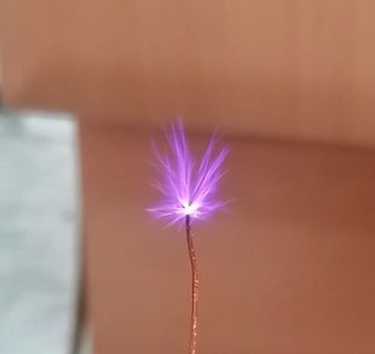 Elektrische Entladung an einem Draht