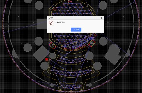 Fehlermeldung in einer PCB-Layout-Software