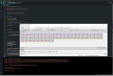 Arduino IDE Code und Serienmonitor
