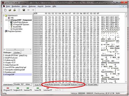 Hexadezimal-Anzeige eines Speicherinhalts