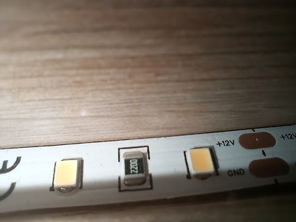 Nahaufnahme eines LED-Streifens