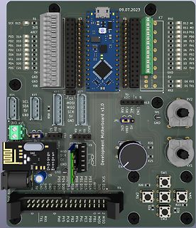 CAD-Ansicht eines Development Motherboard v1.0