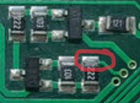 Nahaufnahme einer Leiterplatte mit SMD-Bauteilen