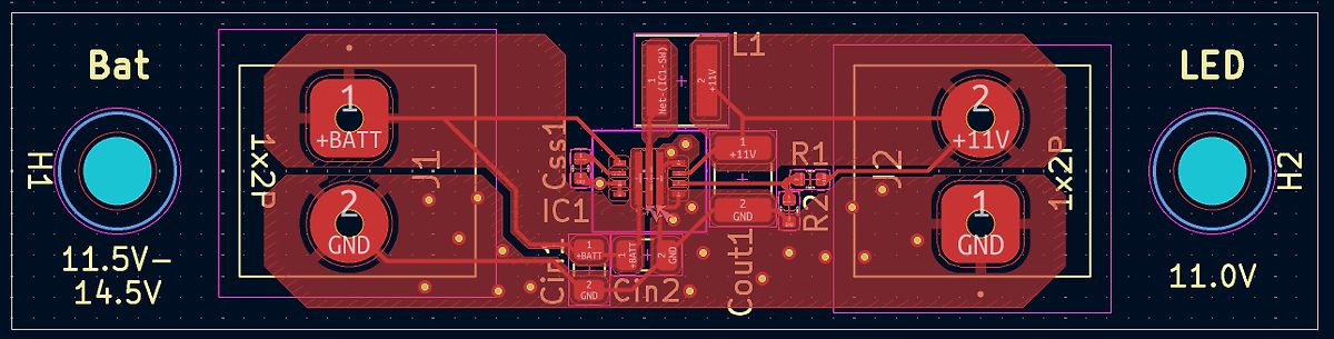 PCB-Layout einer Spannungsregelung