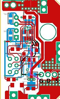 Ausschnitt eines Leiterplatten-Layouts