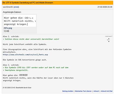 Forenbeitrag zu UTF-8 Darstellungsproblemen