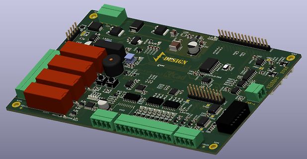 3D-CAD-Modell einer Leiterplatte
