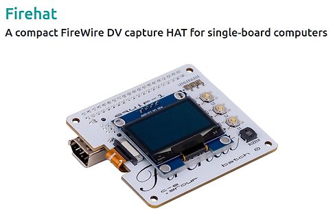 FireWire DV Capture HAT für Single-Board-Computer