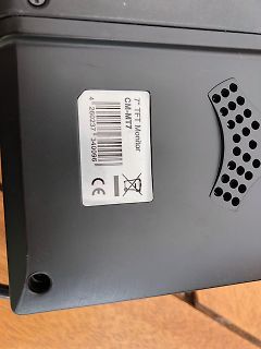 Rückseite eines 7 Zoll TFT Monitors
