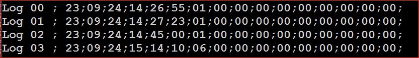 Log-Daten eines Logikanalysators