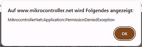 Fehlermeldung auf mikrocontroller.net