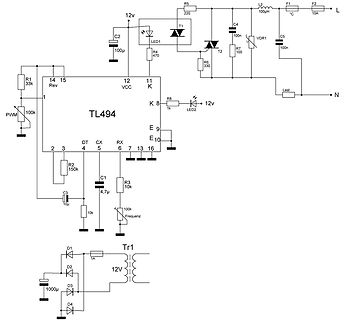 Schaltplan eines TL494 PWM-Controllers