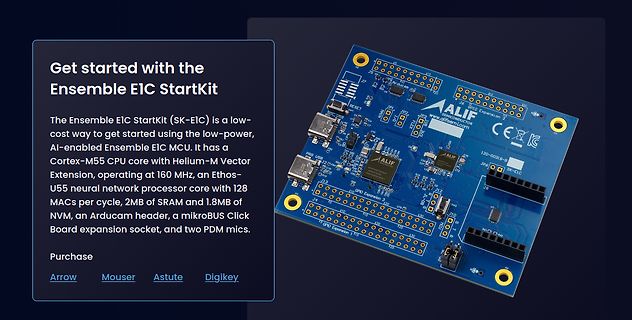 Ensemble EIC StartKit Entwicklungsboard