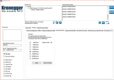 Software zur NFC-Konfiguration und Kommunikation