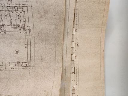 Handgezeichneter Grundriss oder technischer Plan