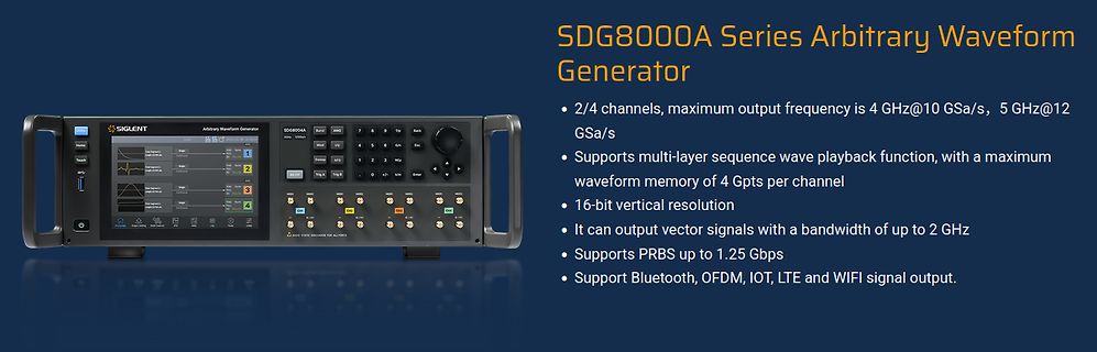 Werbebanner Siglent SDG8000A Arbitrary Waveform Generator