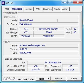 CPU-Z Mainboard Informationen