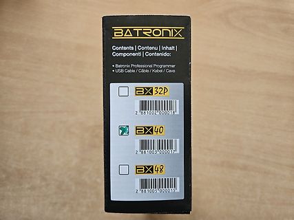 Verpackung von Batronix Programmiergeräten