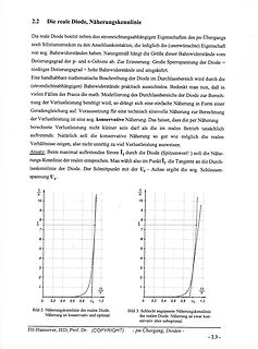 Vergleich realer und idealisierter Diodenkennlinien