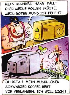 Comic mit Text über Computerbenutzer